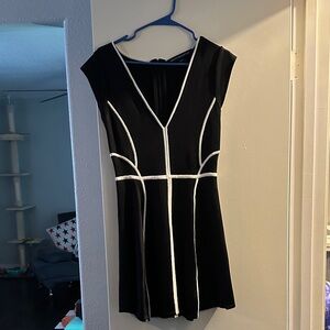 French Connection Elegant Black and White Dress US 8 UK 12